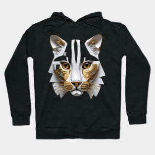 White and Gold Marble Leopard Hoodie